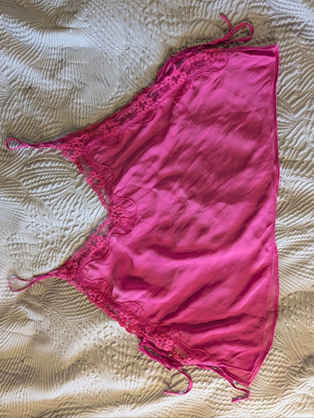 Free People NWOT Someone Like You Cami in Bright Pink sz LRG - Picture 4 of 16